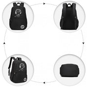 Rucsac unisex pentru laptop, cu geanta de umar si penar, cu detalii reflectorizante, KONO EB2363