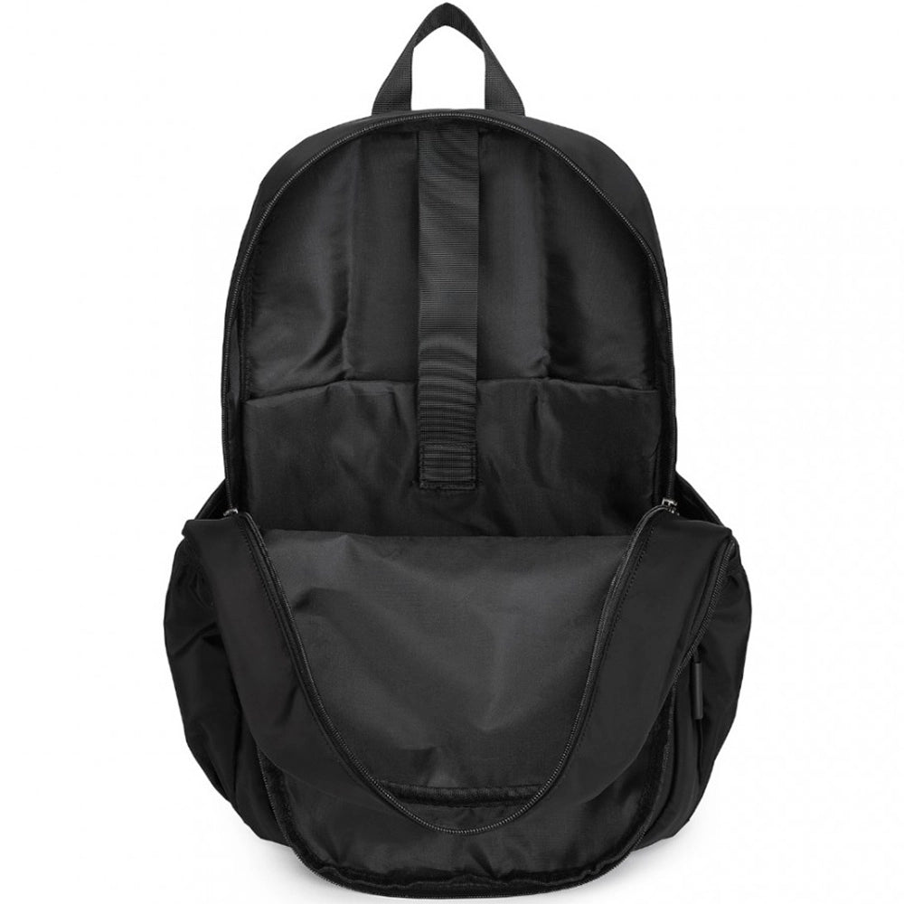 Rucsac unisex pentru laptop, cu geanta de umar si penar, cu detalii reflectorizante, KONO EB2363