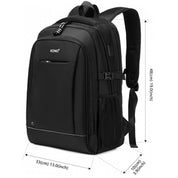 Rucsac unisex pentru calatorii, cu port USB, este rezistent la stropi, KONO EM2130