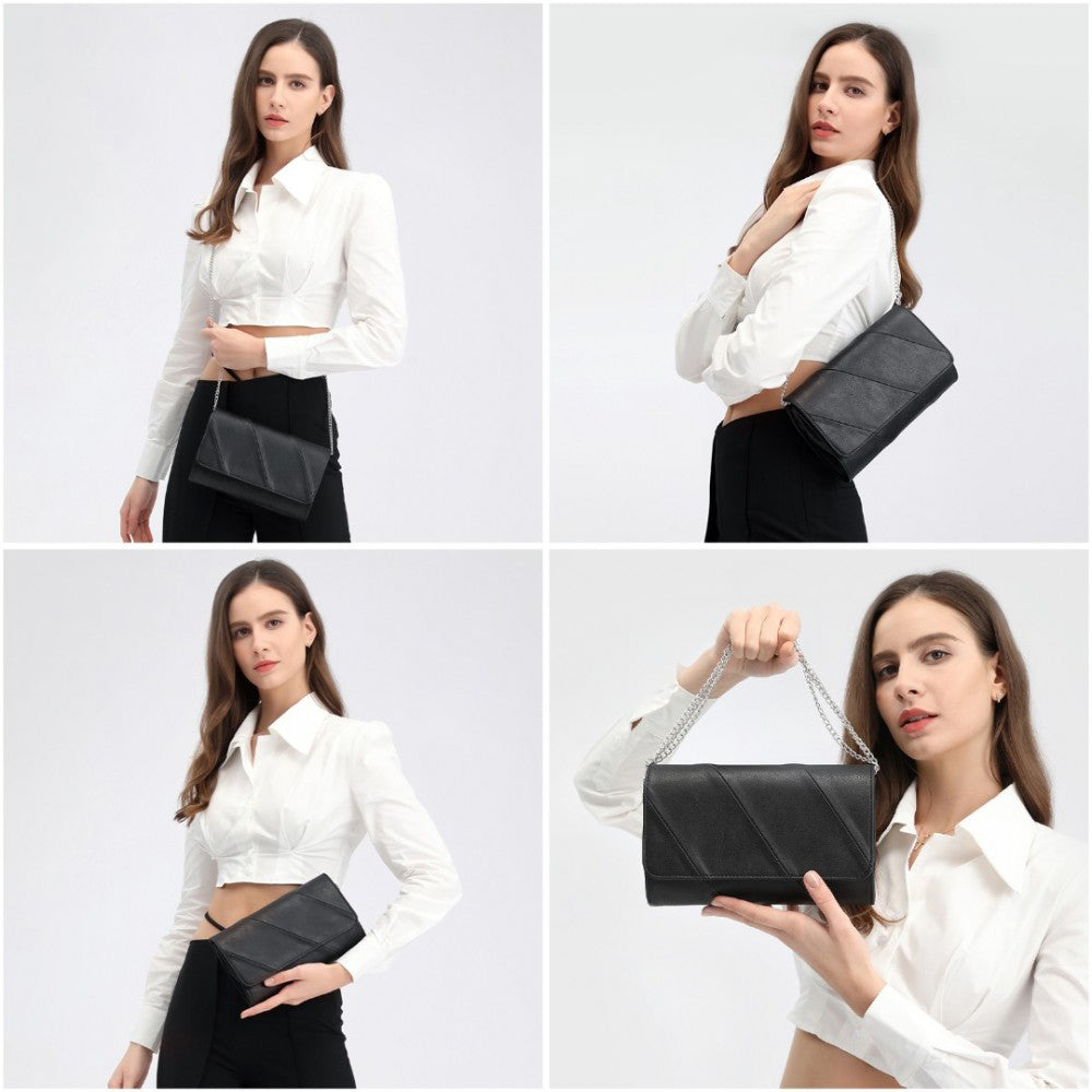 Geanta de seara pentru dama, clutch din piele ecologica, Miss Lulu EH2257