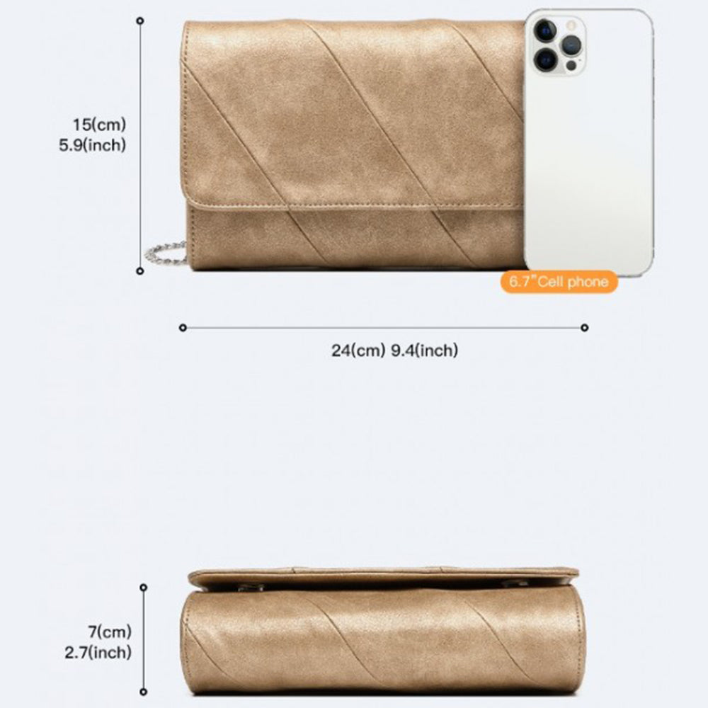 Geanta de seara pentru dama, clutch din piele ecologica, Miss Lulu EH2257