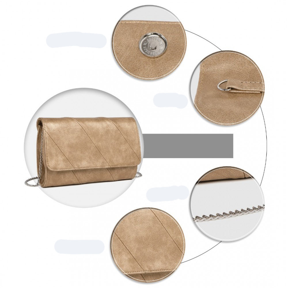 Geanta de seara pentru dama, clutch din piele ecologica, Miss Lulu EH2257