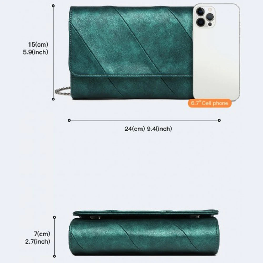 Geanta de seara pentru dama, clutch din piele ecologica, Miss Lulu EH2257