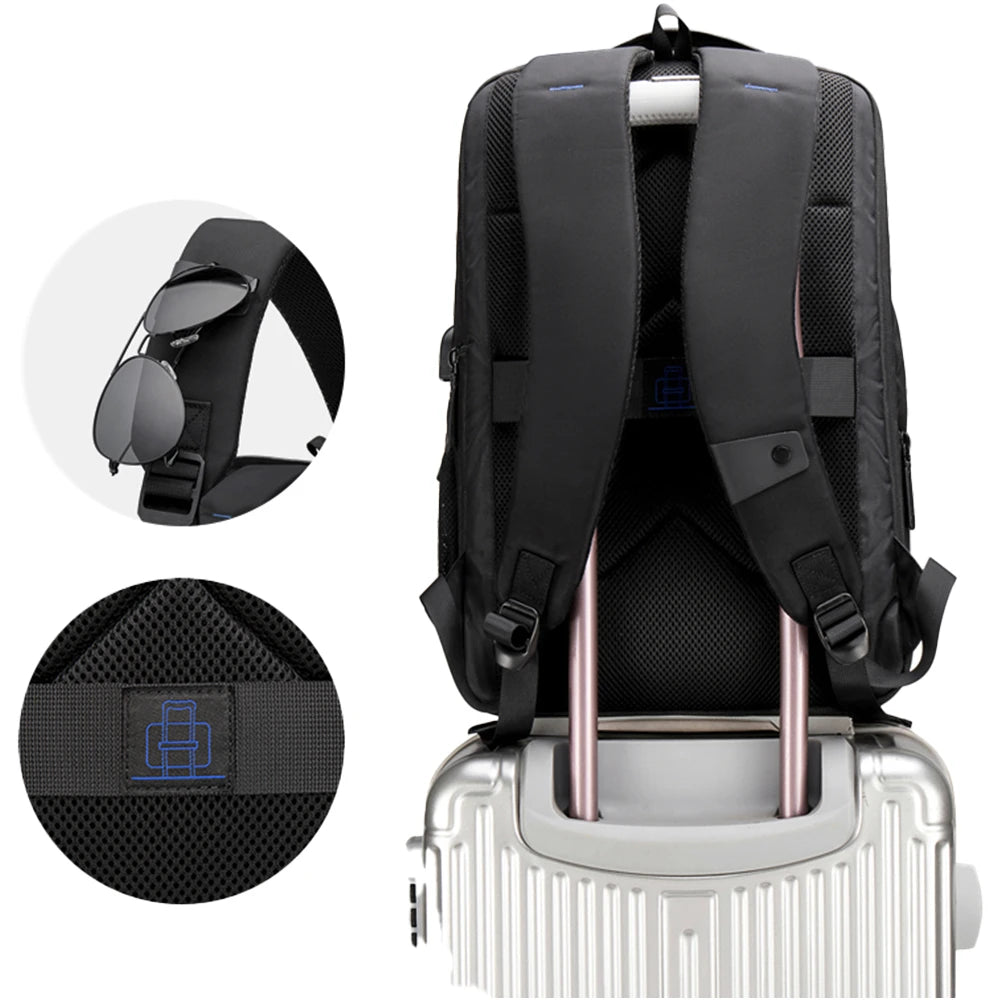 Rucsac laptop, extensibil, port USB si rezistent la stropi, Golden Wolf GB00402