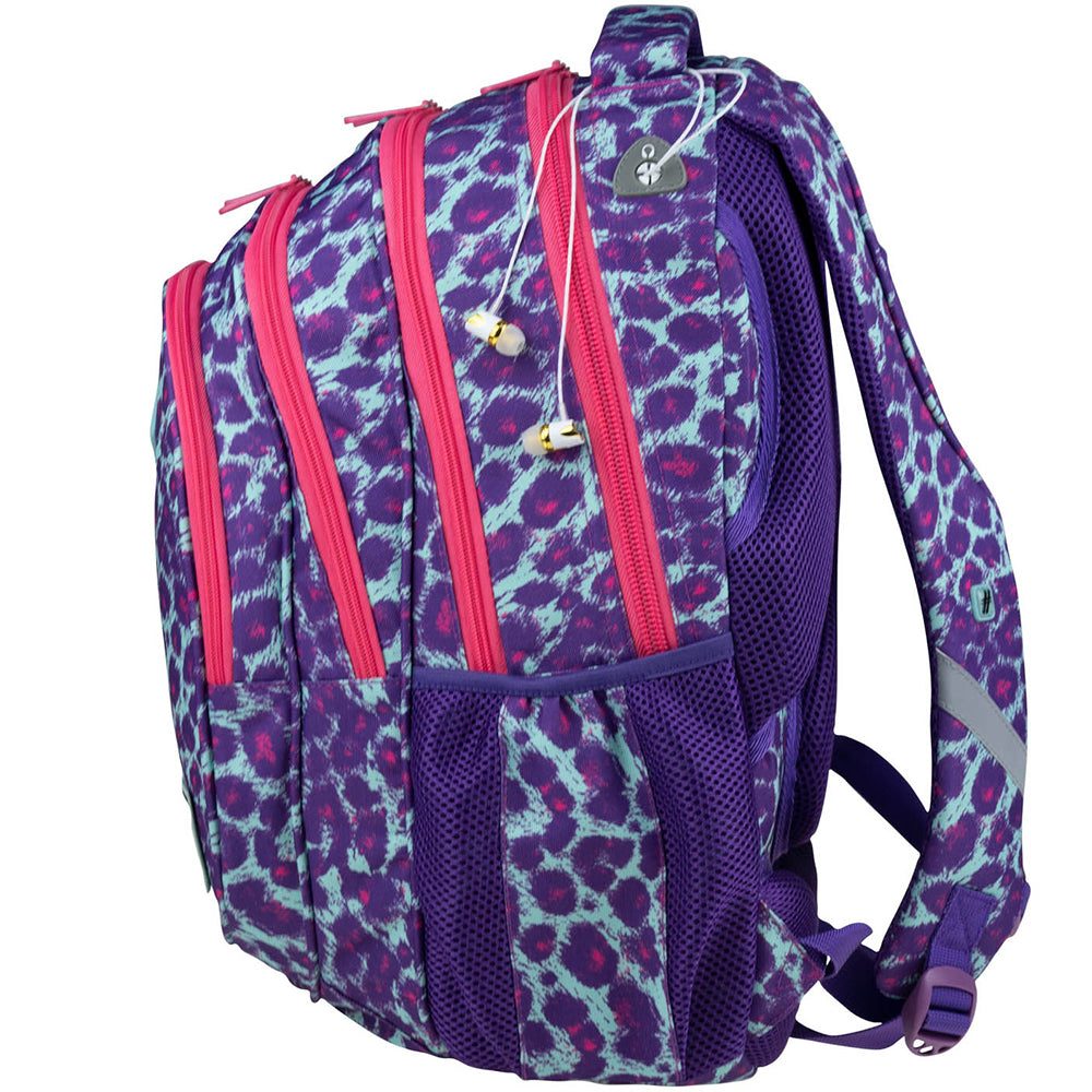 Rucsac pentru adolescenti, imprimeu leopard, HASH, HS-214