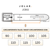 Curea barbati, piele naturala, premium, catarama clasica, metalica, JOLAR. JCB02