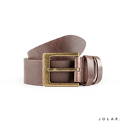 Curea Bărbați Piele Naturală JOLAR, Cataramă Clasică Antichizată, 4,5 cm