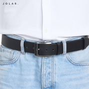 Curea Bărbați Piele Naturală JOLAR, Cataramă Clasică Dreaptă, 4 cm
