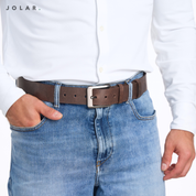 Curea Bărbați Piele Naturală JOLAR, Cataramă Clasică Dreaptă, 4 cm