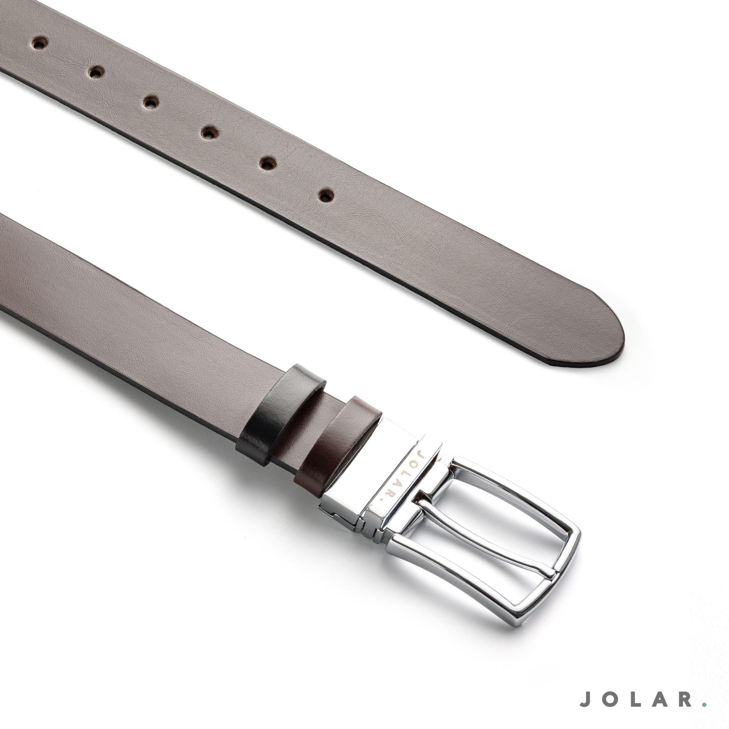 Curea Bărbați Piele Naturală JOLAR, Cataramă Reversibilă, 2 Fețe, 3,5 cm