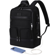 Rucsac smart pentru laptop, unisex, cu port USB, rezistent la apa, JOLAR. KB0235