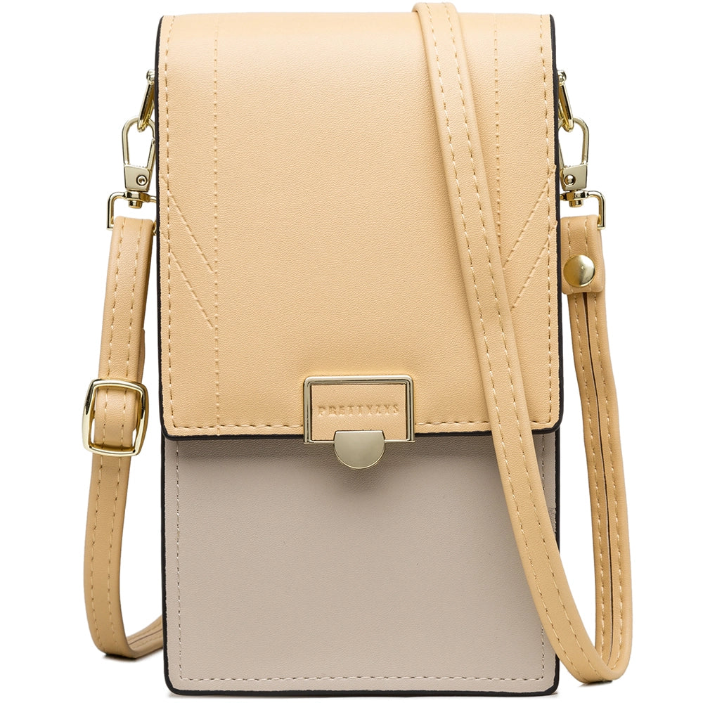 Geanta mini crossbody pentru telefon, eleganta din piele PU, PRETTYZYS L048