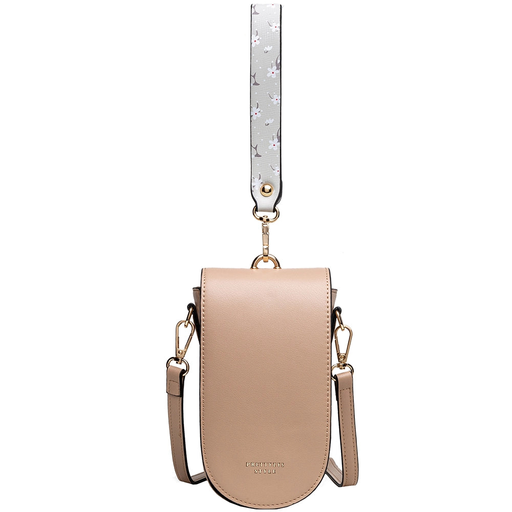 Geanta mini crossbody pentru telefon, eleganta din piele PU, PRETTYZYS L060