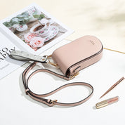 Geanta mini crossbody pentru telefon, eleganta din piele PU, PRETTYZYS L060