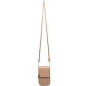 Geanta mini crossbody pentru telefon, cu broderie flori, eleganta din piele PU, PRETTYZYS L108