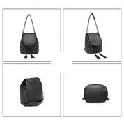 Rucsac pentru dama, casual aspect de geanta, piele ecologica, SKULL, Miss Lulu L1414