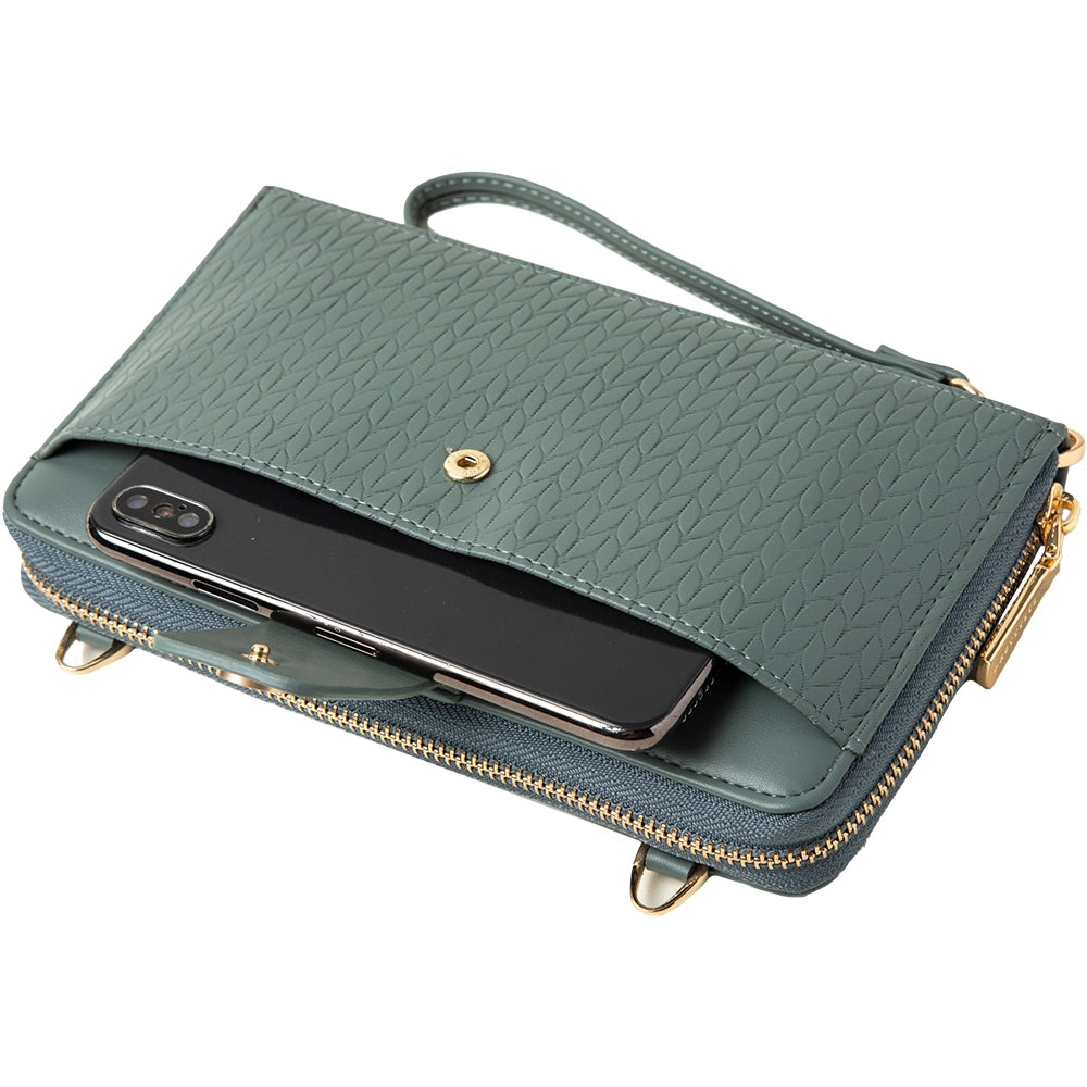 Geanta clutch pentru dama, eleganta din piele PU, cu sloturi pentru carduri, PRETTYZYS L186