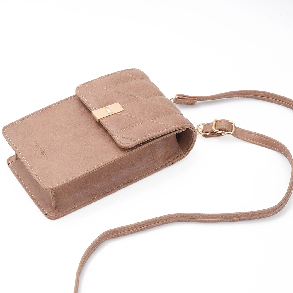 Geanta mini crossbody pentru telefon, eleganta din piele PU, PRETTYZYS L3-218