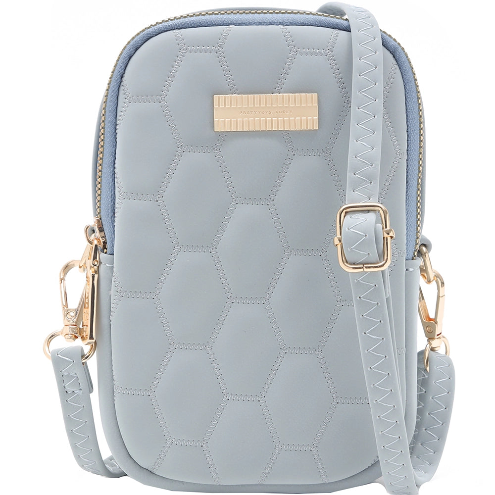 Geanta mini crossbody pentru telefon, eleganta din piele PU, PRETTYZYS L4-224