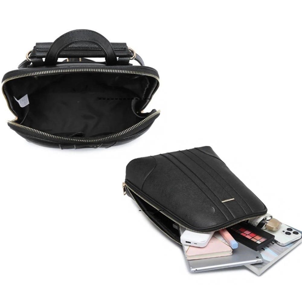 Rucsac dama, set 3 articole, din piele ecologica, rezistent la apa Miss Lulu LD2249