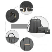Rucsac dama, set 3 articole, din piele ecologica, rezistent la apa Miss Lulu LD2249