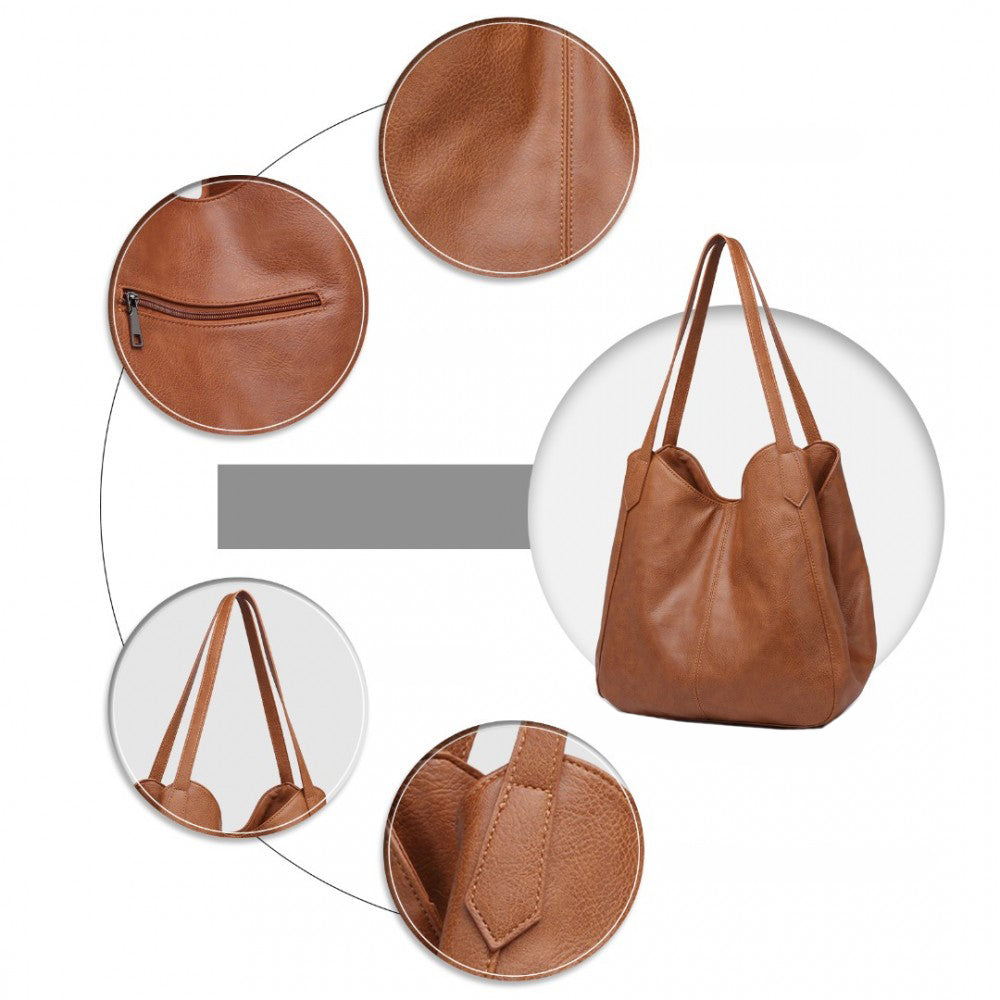 Geanta de umar tote pentru dama, stil casual din piele ecologica, Miss Lulu LH2230