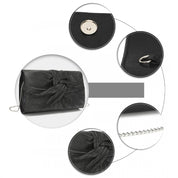 Geanta clutch pentru dama, eleganta de seara, din piele PU si material textil, Miss Lulu LH2252