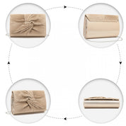 Geanta clutch pentru dama, eleganta de seara, din piele PU si material textil, Miss Lulu LH2252