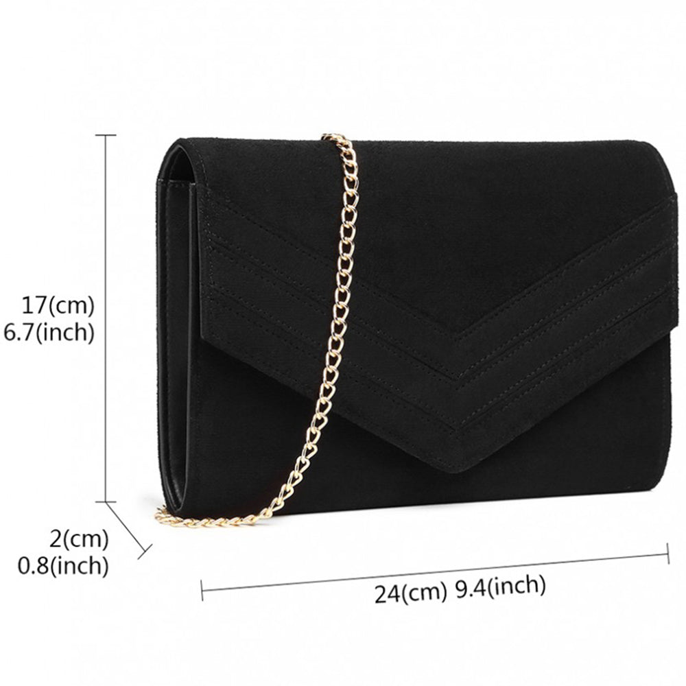 Genta clutch eleganta de seara pentru dama, eleganta cu lant, Miss Lulu LP1963