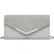 Geanta clutch de seara, eleganta cu aspect texturat sin piele ecologica, Miss Lulu LP2312