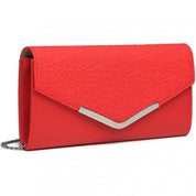 Geanta clutch de seara, eleganta cu aspect texturat sin piele ecologica, Miss Lulu LP2312