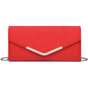 Geanta clutch de seara, eleganta cu aspect texturat sin piele ecologica, Miss Lulu LP2312