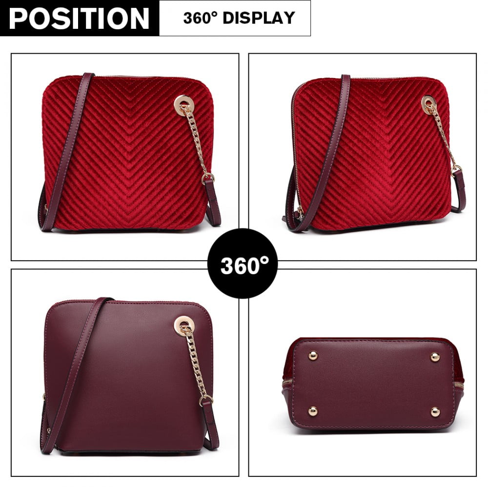 Geanta pentru femei, tip crossbody, din catifea, Astana, LT1863