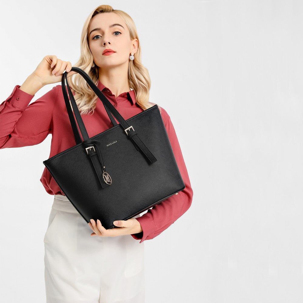 Geanta tote pentru dama, casual eleganta minimalista din piele ecologica, Miss Lulu LT2054