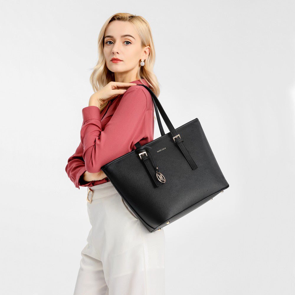 Geanta tote pentru dama, casual eleganta minimalista din piele ecologica, Miss Lulu LT2054