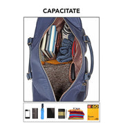 Geanta mare pentru calatorii, sport, din nylon, fixare de valiza cu buzunare frontale si interioare, Doha KONO LT6853