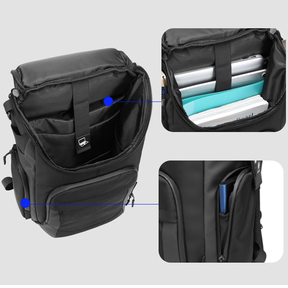 Rucsac casual unisex, rezistent la apa, compartiment laptop 15,6 inch, multifunctional, OZUKO OZ9409