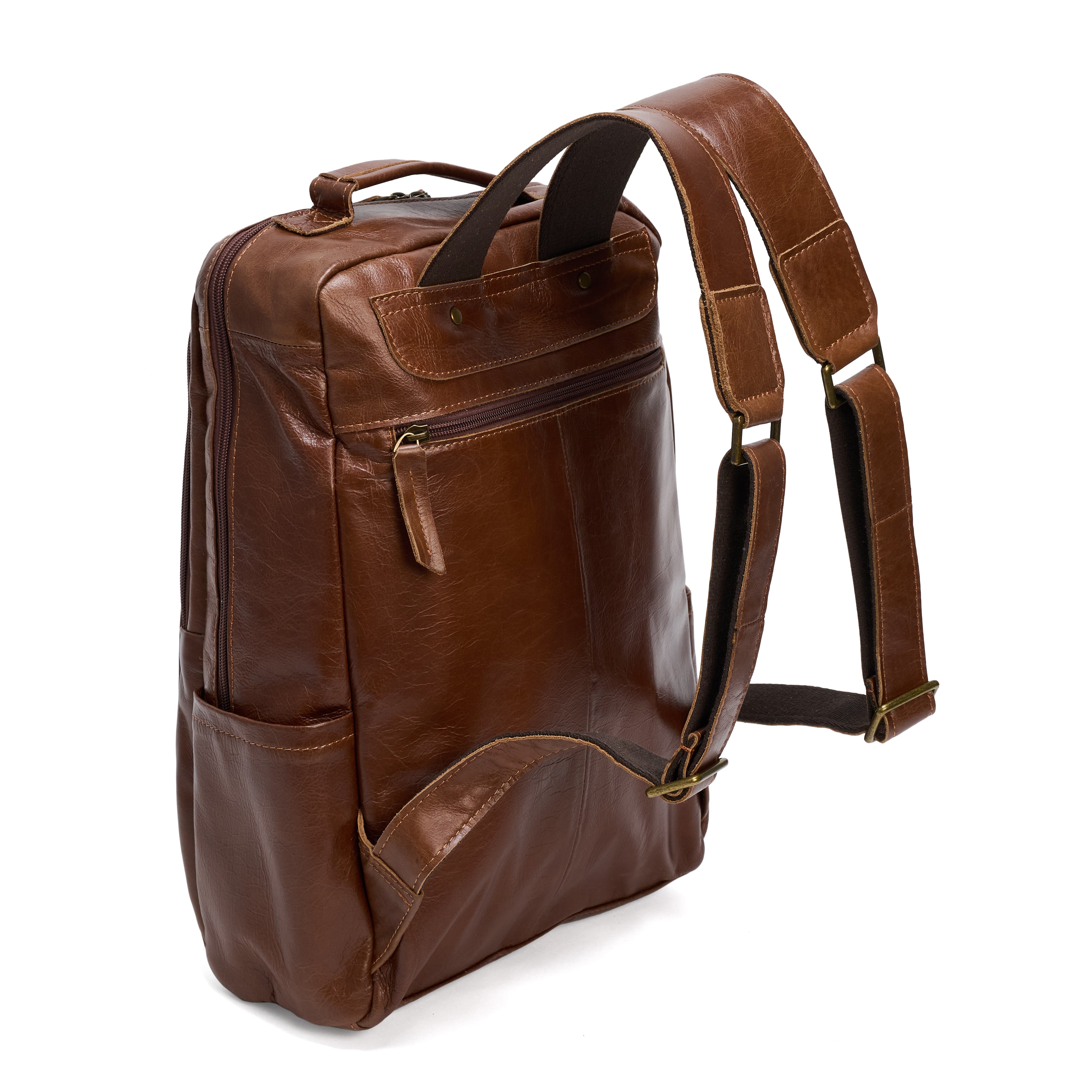 Rucsac unisex casual, rezistent la apa din piele naturala, JOLAR. P-0022