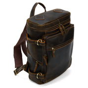 Rucsac unisex vintage retro style, rezistent la apa din piele naturala, JOLAR. P-0063