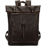 Rucsac Piele Naturală JOLAR, Stil Urban, Cafeniu/Negru