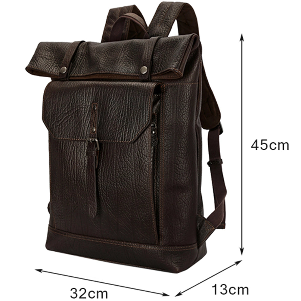 Rucsac unisex pentru calatorii, vintage retro style, rezistent la apa din piele naturala, JOLAR. P-0080