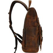 Rucsac unisex din piele naturala pentru calatorii, hiking, vintage retro style, rezistent la apa, JOLAR. P0120