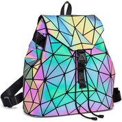 Rucsac pentru dama, geometric cu efect reflectorizant, holografic, ROCS, RC-1 Multicolor