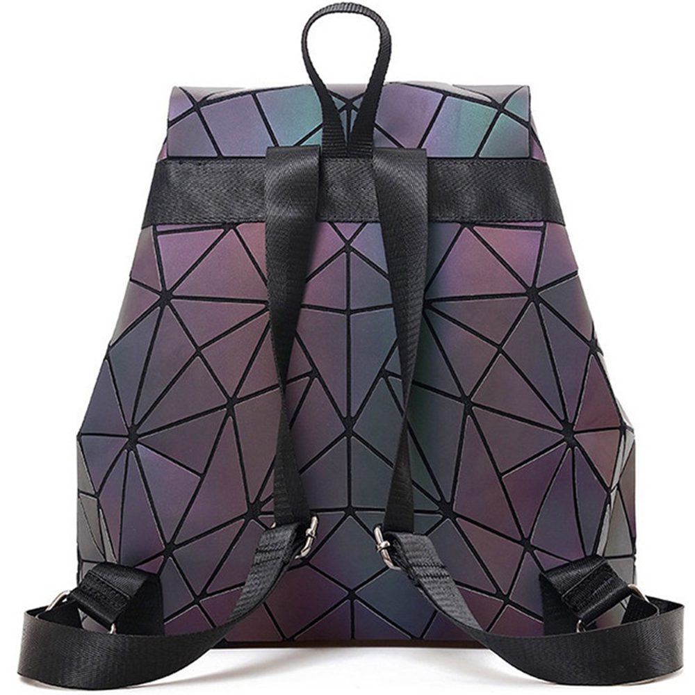 Rucsac pentru dama, geometric cu efect reflectorizant, holografic, ROCS, RC-1 Multicolor