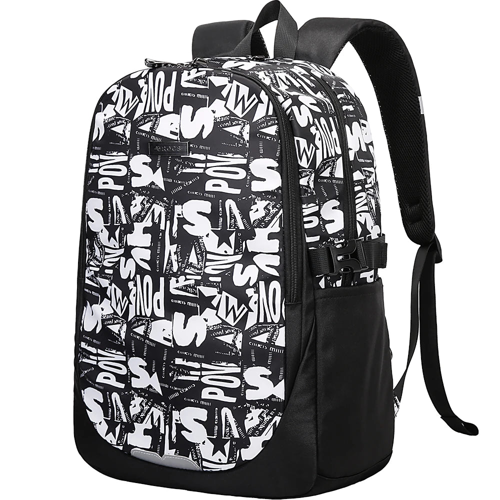 Rucsac pentru scoala ROCS, unisex, rezistent la stropi de apa, cu benzi reflectorizante, RC-14WE