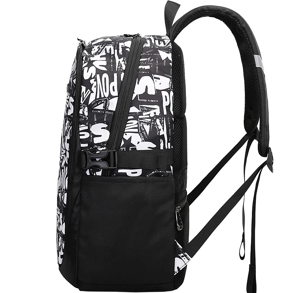 Rucsac pentru scoala ROCS, unisex, rezistent la stropi de apa, cu benzi reflectorizante, RC-14WE