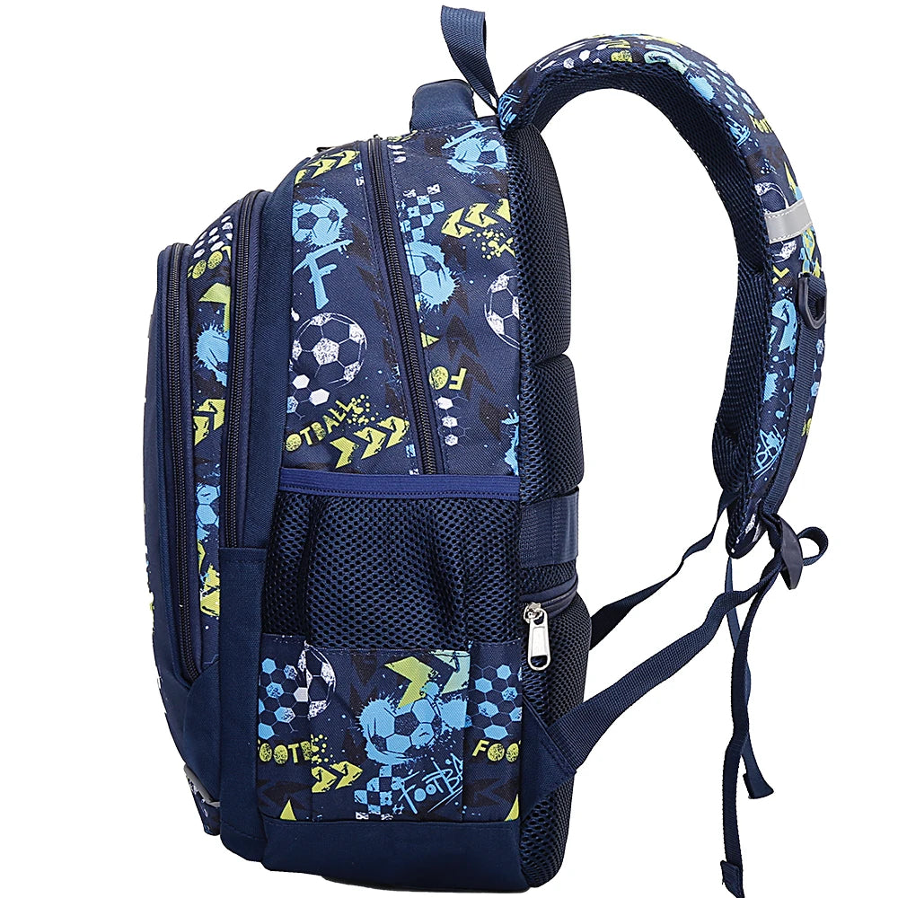 Ghiozdan scoala ROCS, unisex, rezistent la stropi, cu benzi reflectorizante, RC-9FT