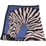 Esarfa pentru dama, casual elegata din imitatie matase, forma patrata 110 x 110 cm, imprimeu zebra, ROCS SK14