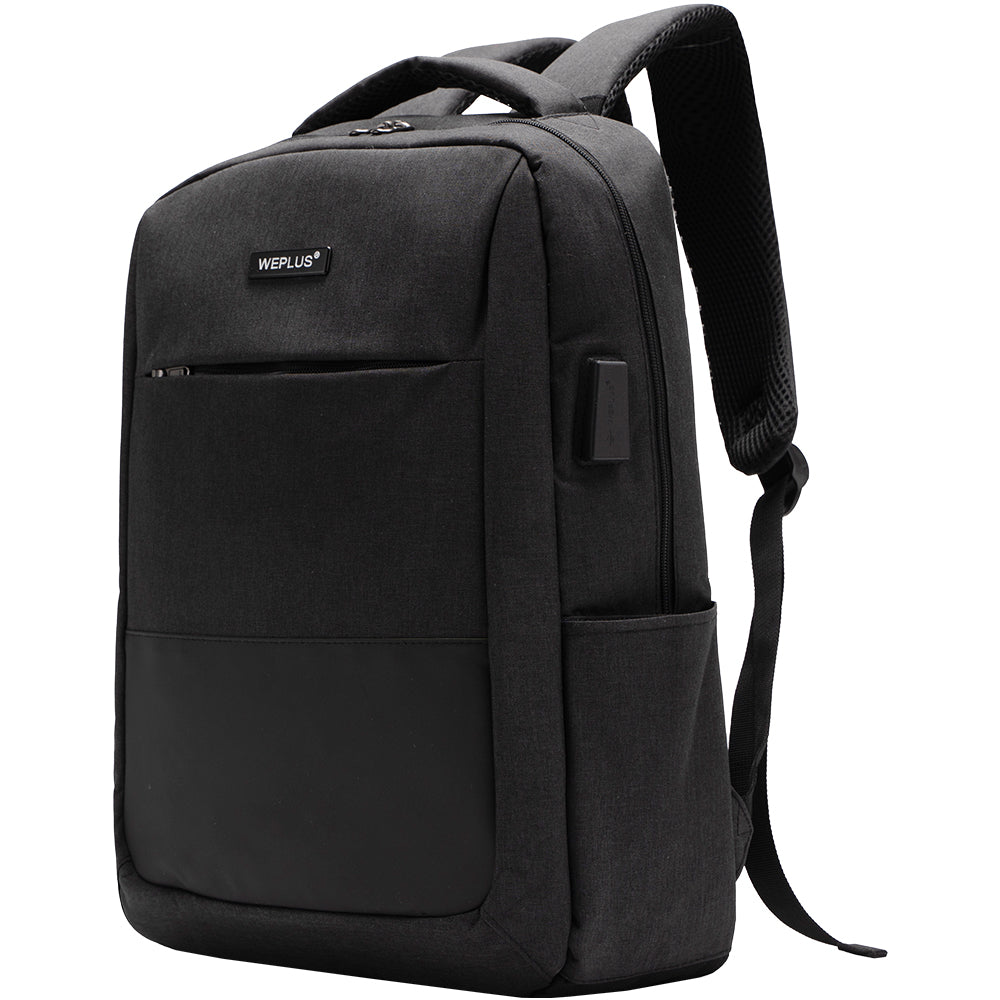 Rucsac unisex, rezistent la apa, casual, compartiment laptop de 15,6 inch cu port USB, WEPLUS WP1755