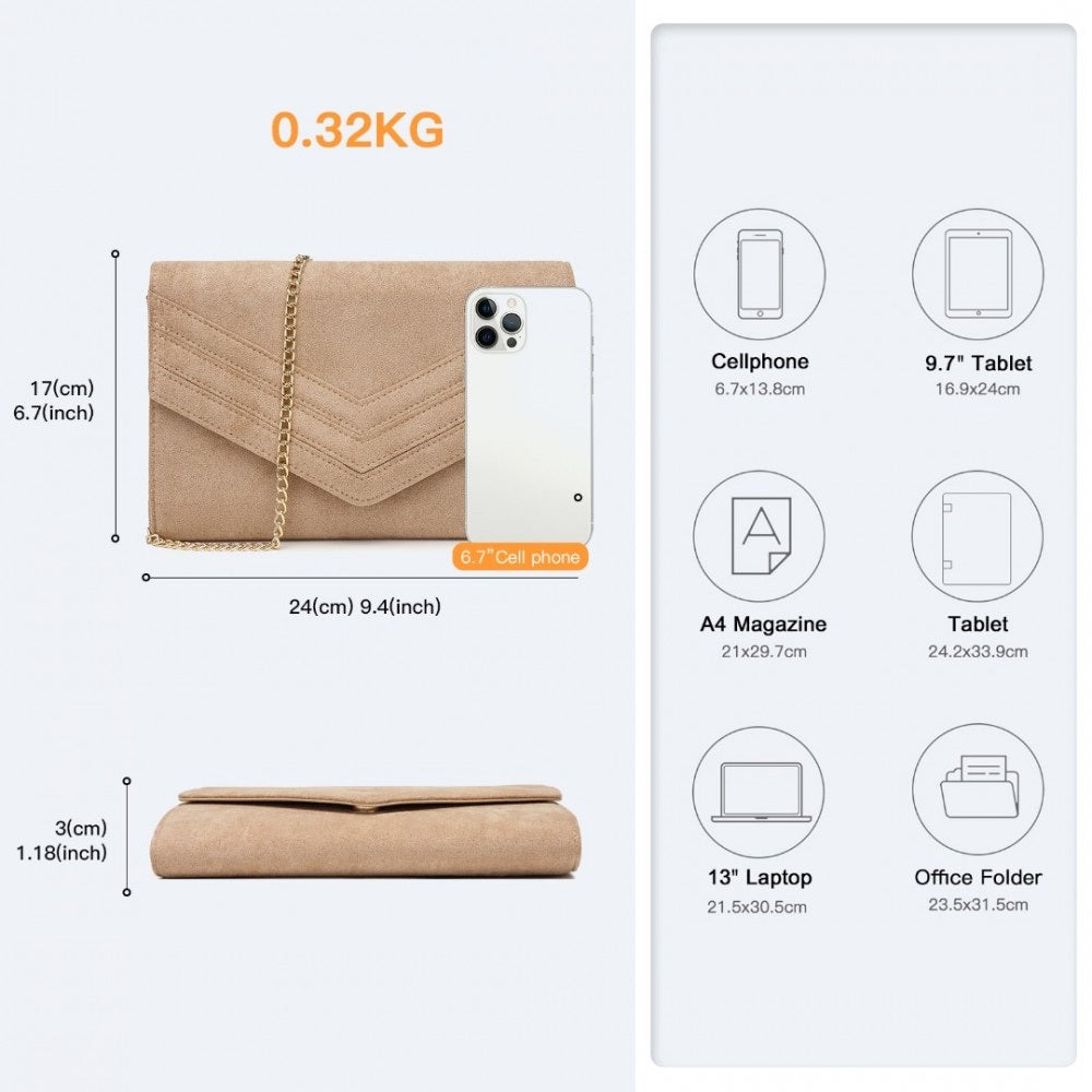 Geanta dama, stil clutch, de seara, eleganta, curea tip lant, Miss Lulu, WTM2432